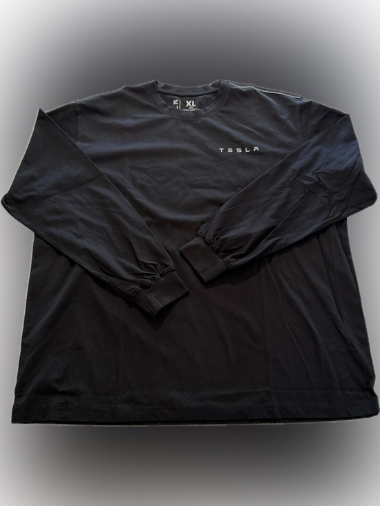 Tesla Other - Tesla Long Sleeve Shirt XL Black Logo Graphic Crew Neck Mens NWOT